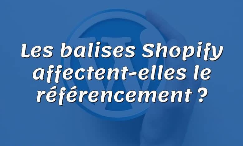 Les balises Shopify affectent-elles le référencement ?